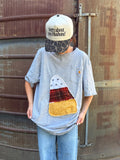 Candy Corn Tshirt Large Oversized