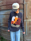 Patchwork Pumpkin Sweater Small/Medium