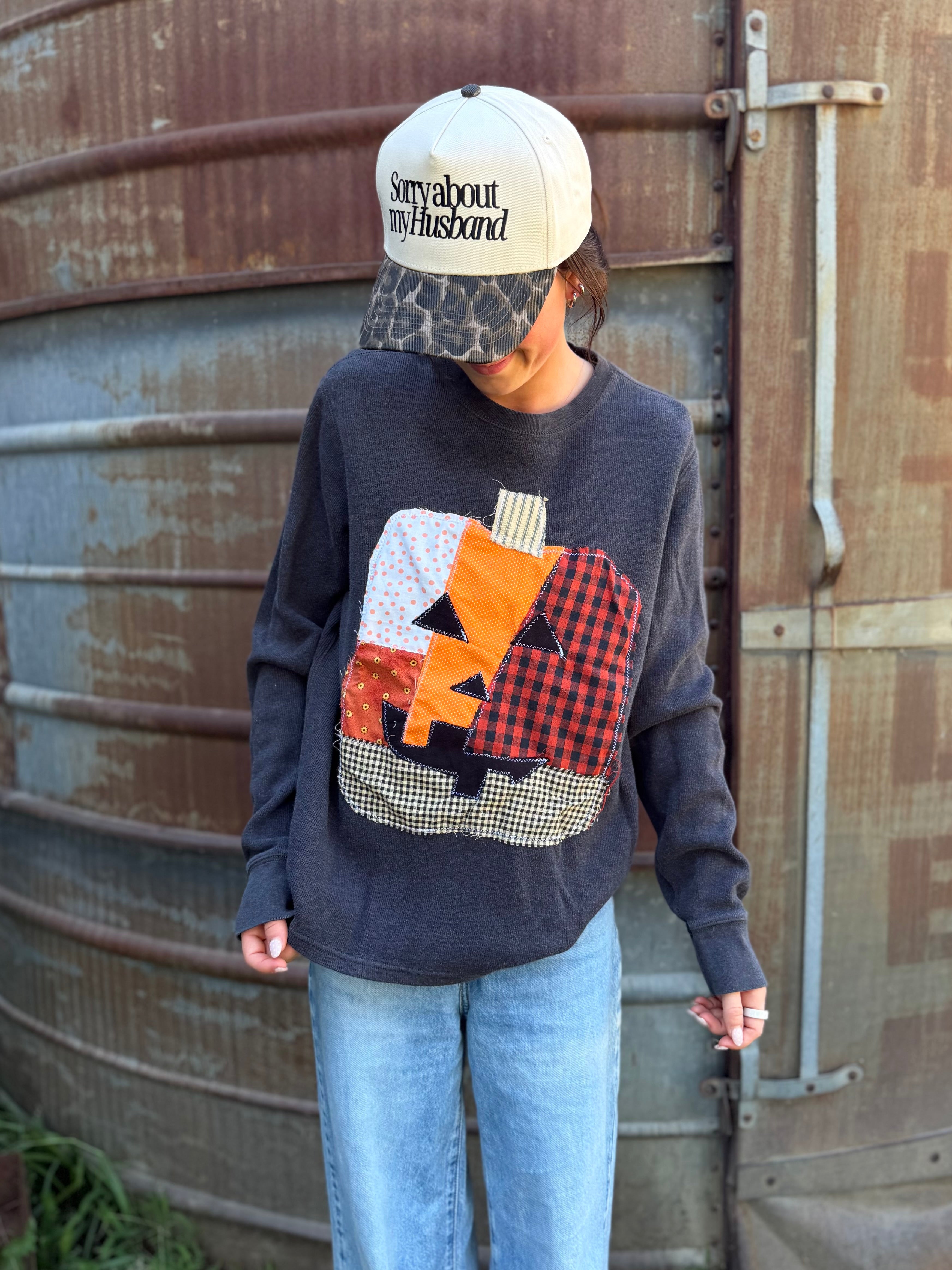 Patchwork Pumpkin Sweater Small/Medium