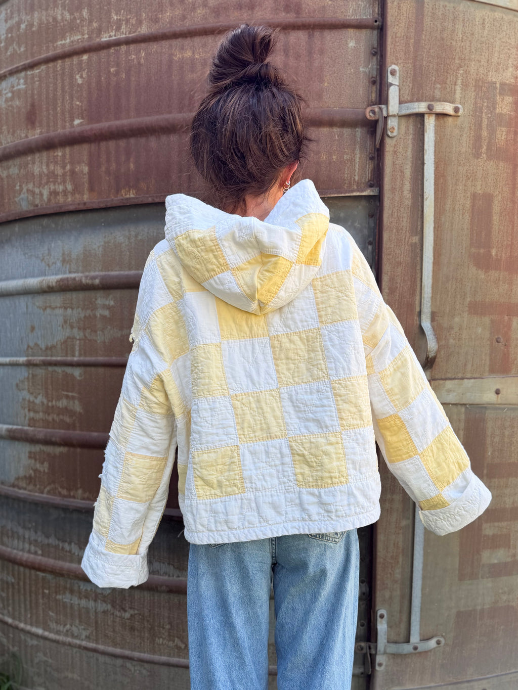 Yellow Squares Hoodie (LG/XL)