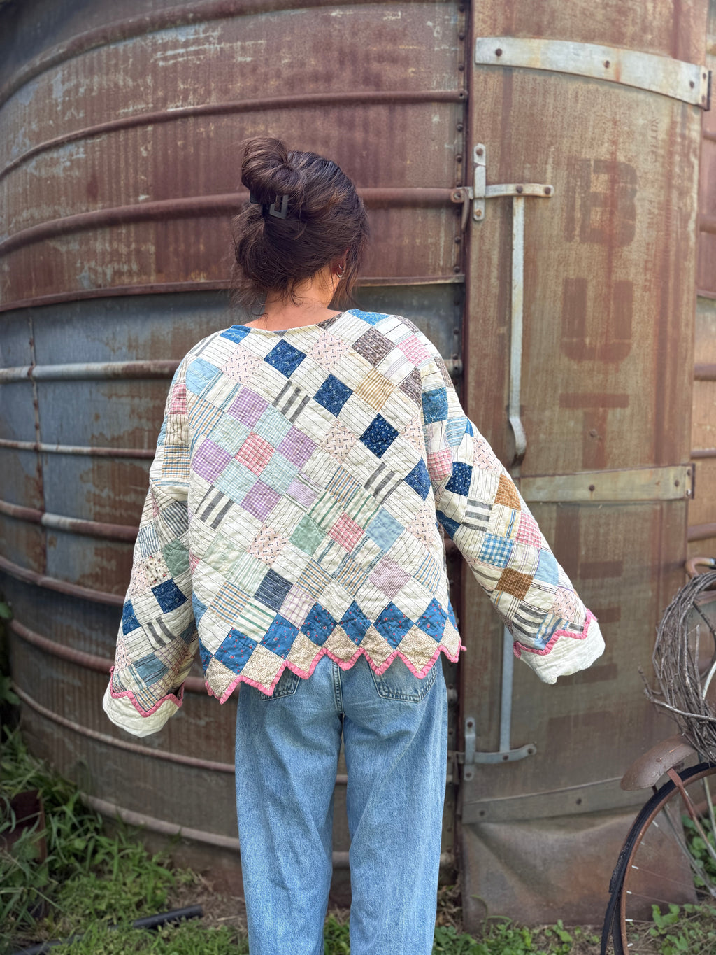 Pink and Blue Scalloped Edge (LG/XL)
