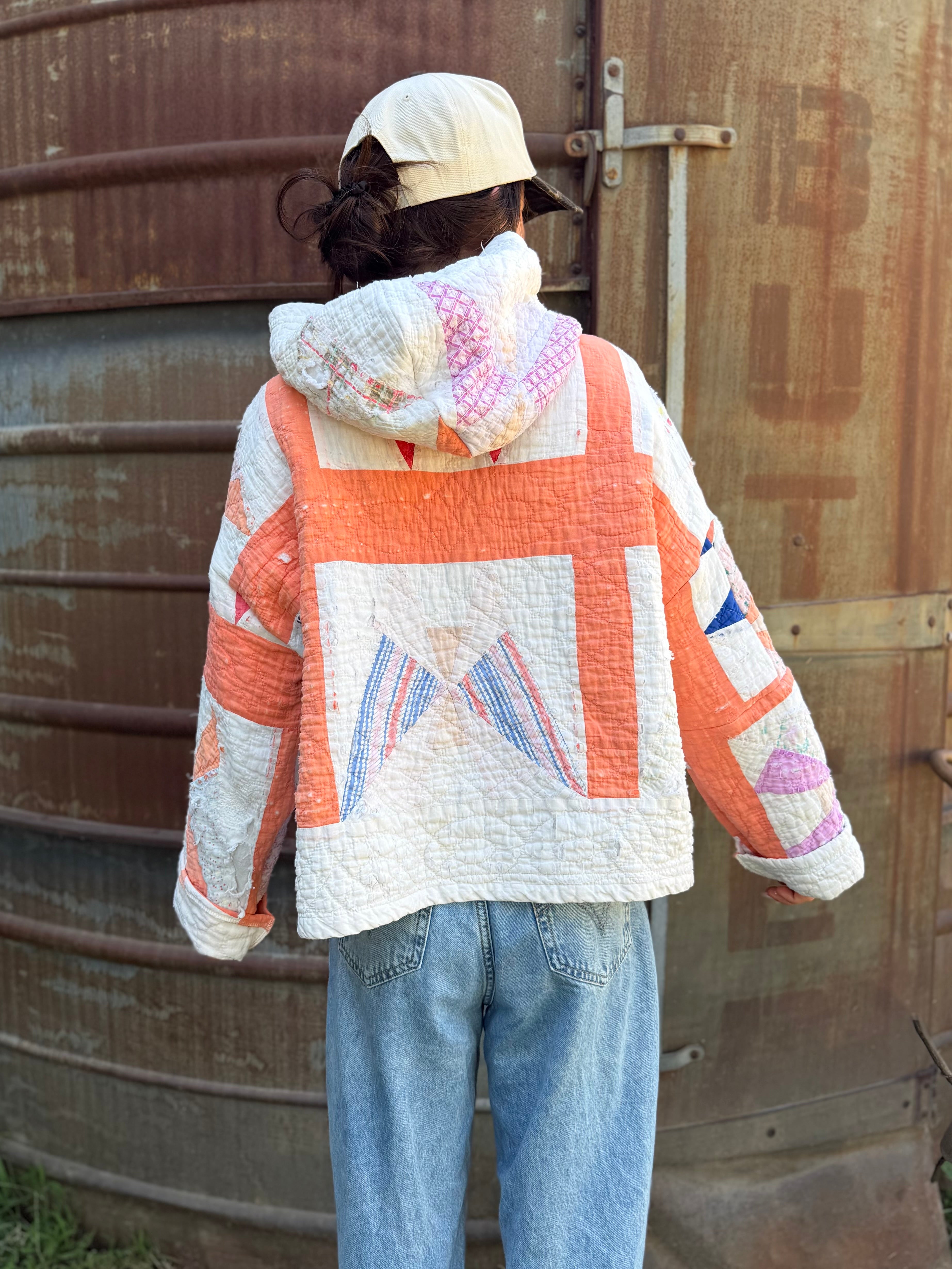 Orange Butterfly Hoodie (MD/LG)