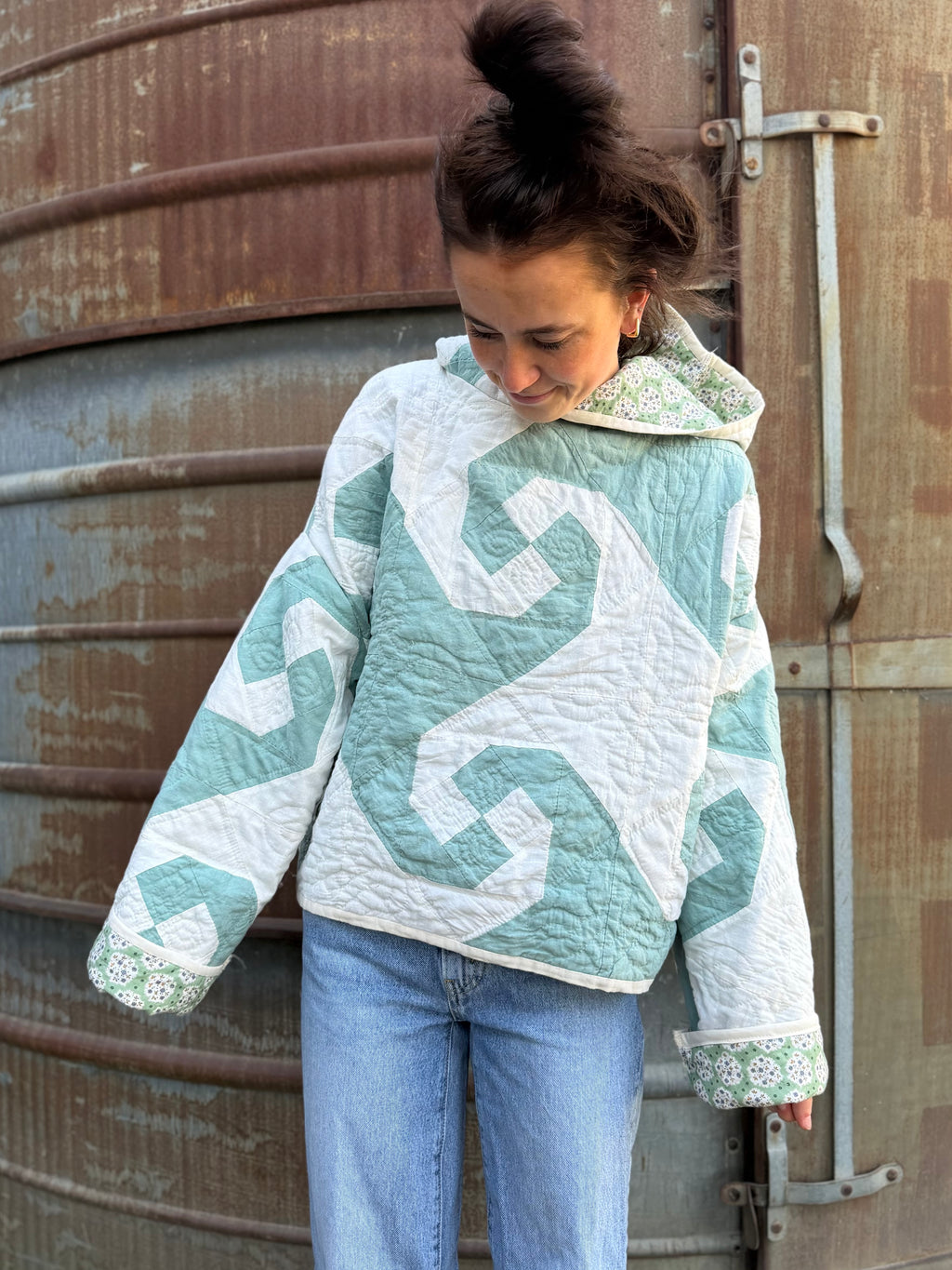 Teal Wave Hoodie (MD/LG)